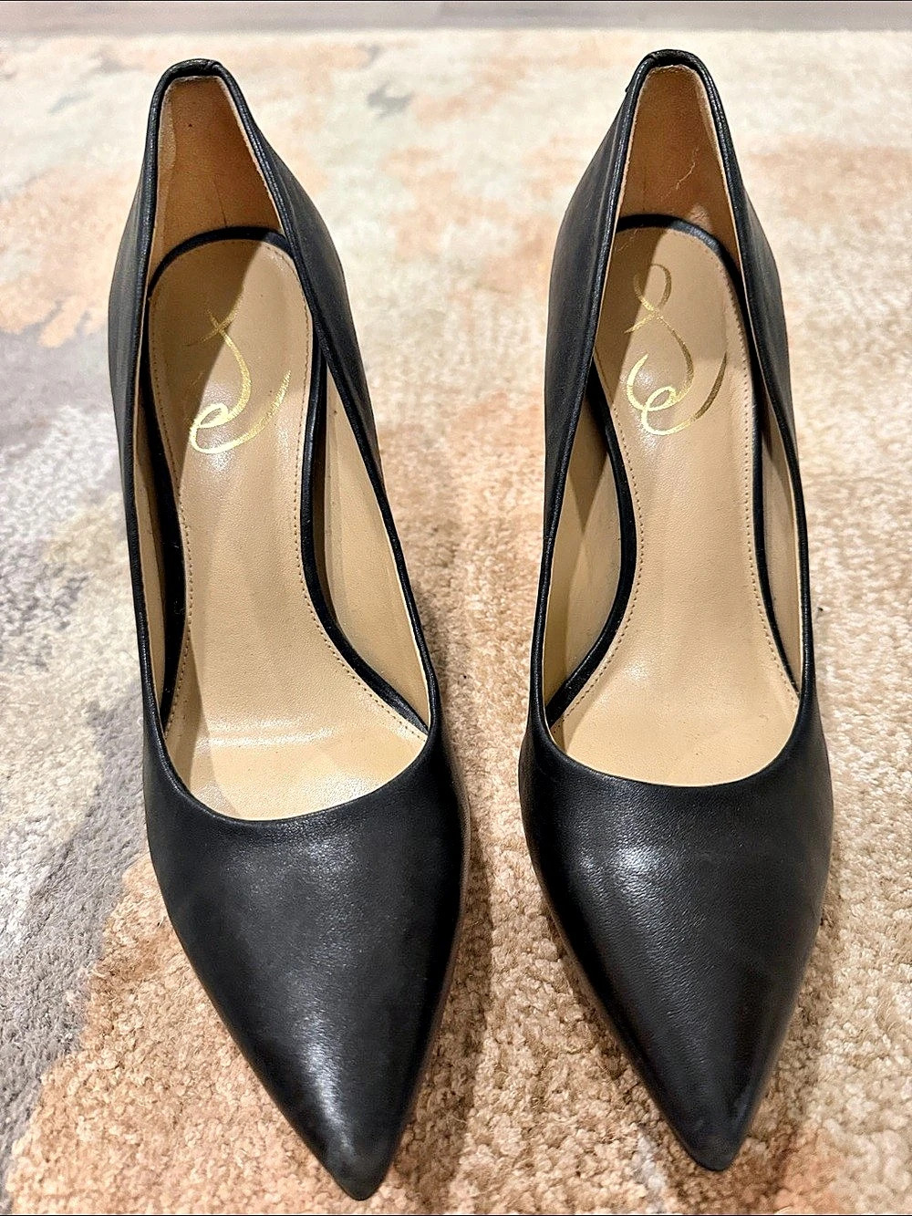 Sam Edelman Black Pointed Toe Stiletto Pumps Classic Heels